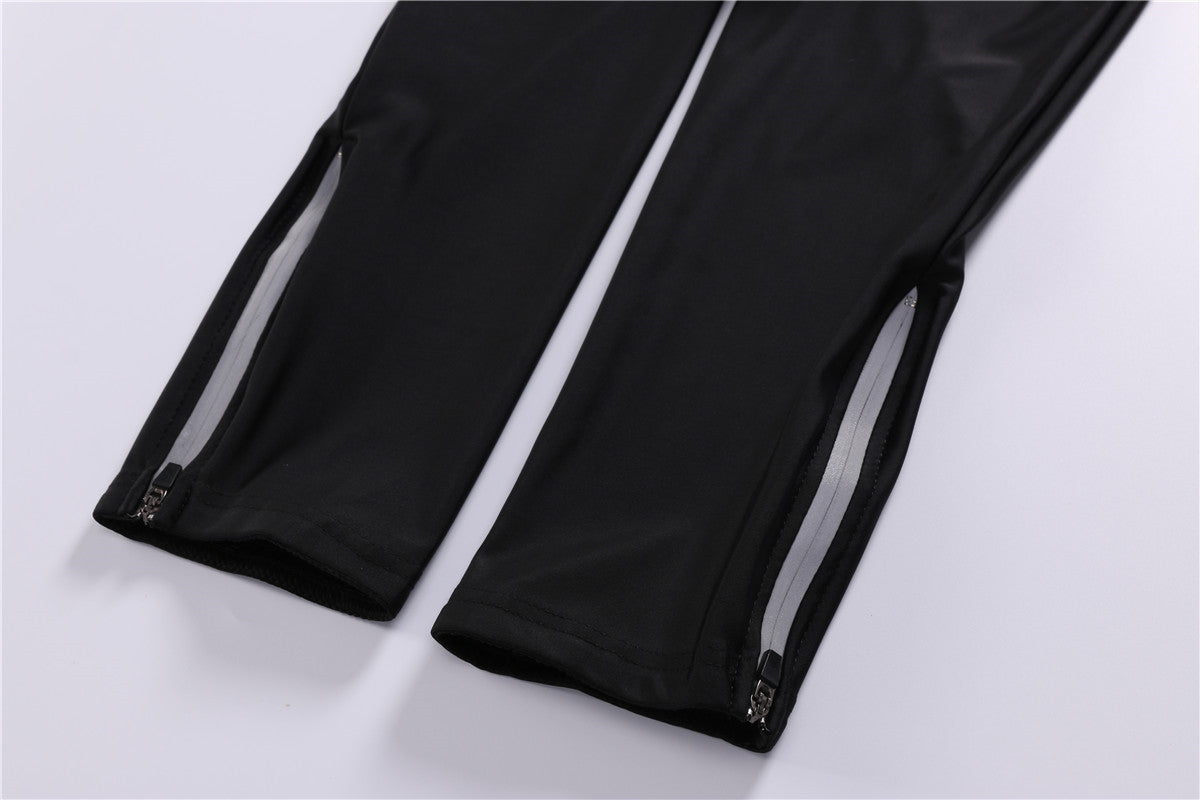 White Cat 5D Gel Winter Cycling Jersey Set Long Sleeve