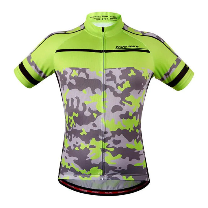 WOSAWE Green and Grey Men’s Cycling Jersey