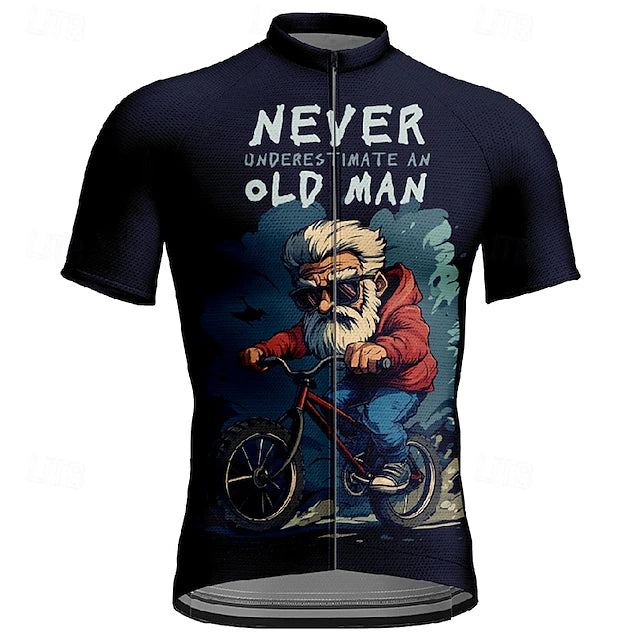 Never Underestimate an Old Man Cycling Jersey