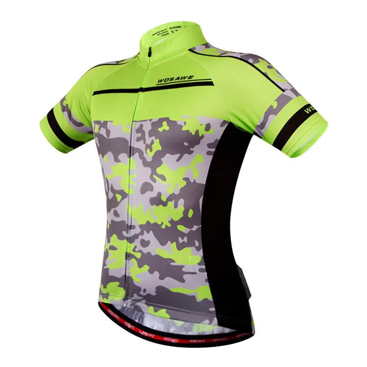WOSAWE Green and Grey Men’s Cycling Jersey
