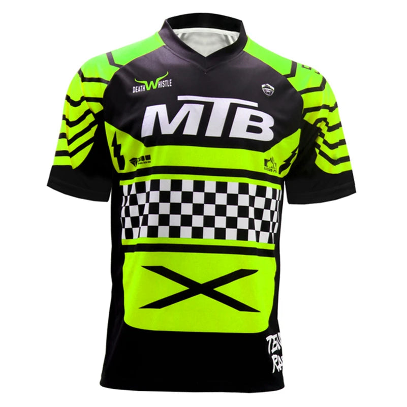 2022 Mens Short Sleeve Cycling Jersey MTB Downhill Shirt DH MX Uniform Mountain Bike Clothing Summer Motocross Wear T-Shirt