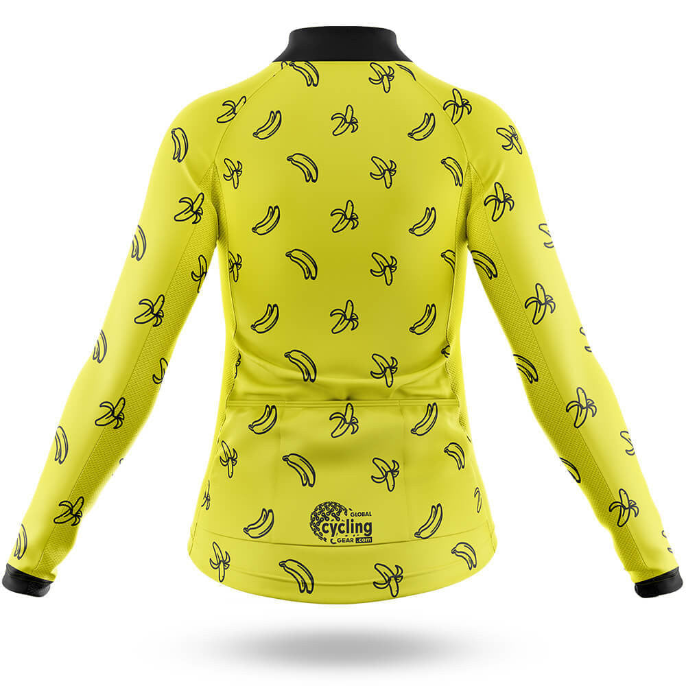 Women’s Banana Print Cycling Jersey