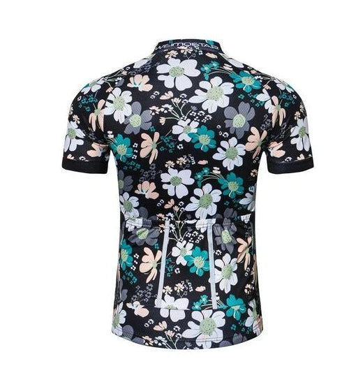 Bloom Sport Floral Cycling-Style Jersey