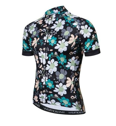 Bloom Sport Floral Cycling-Style Jersey