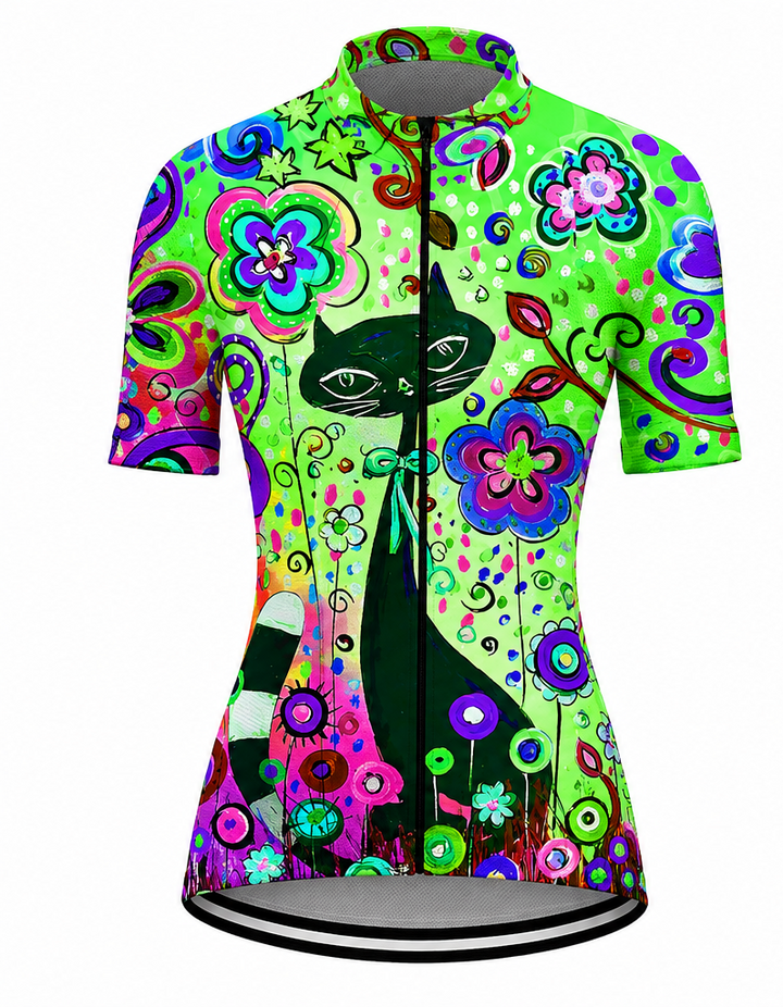 Custom Colourful Women’s Short-Sleeve Cycling Jersey
