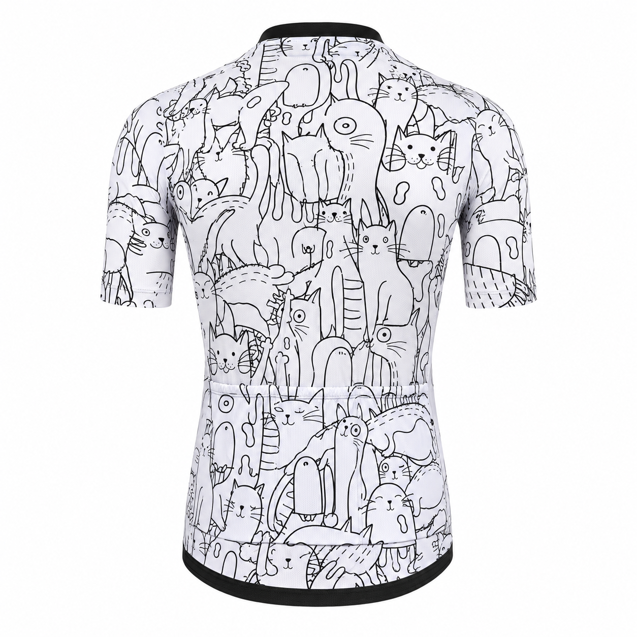 KEMALOCE Cat Graphic Race-Fit Cycling Jersey