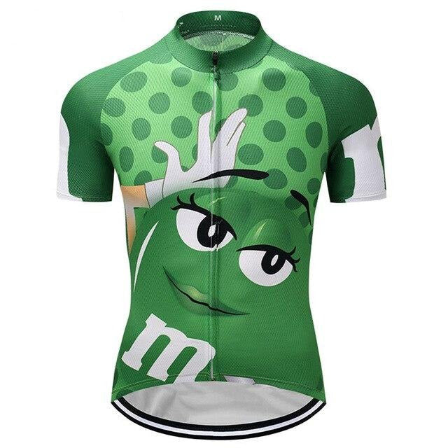 M&Ms Green Retro Cycling Jersey