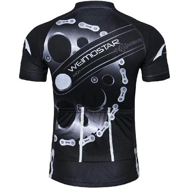 Men’s Geometric Quick-Dry Cycling Jersey