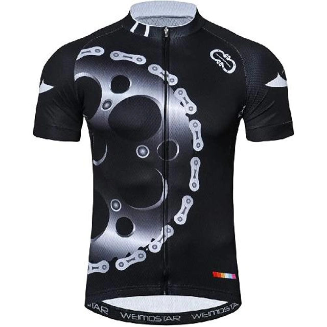 Men’s Geometric Quick-Dry Cycling Jersey
