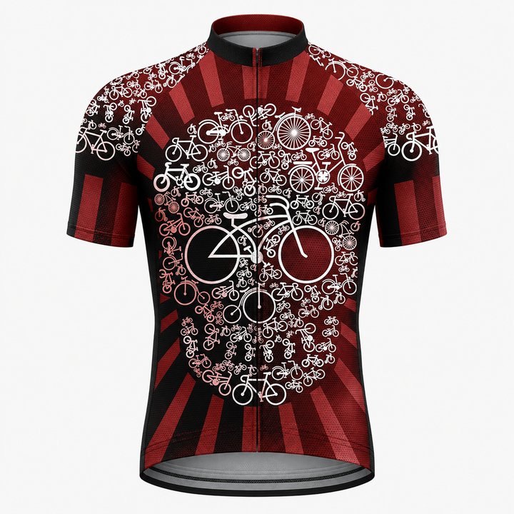 Men’s Retro Skull Quick-Dry Cycling Jersey