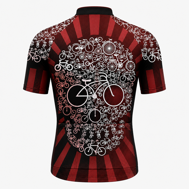 Men’s Retro Skull Quick-Dry Cycling Jersey