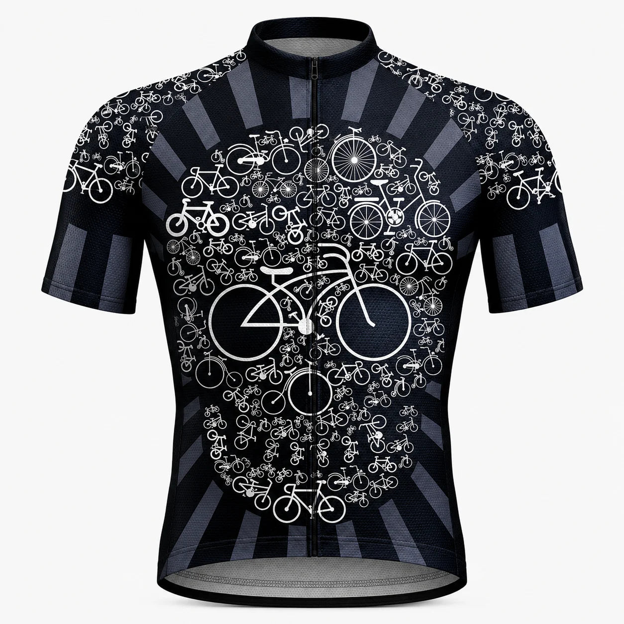 Men’s Retro Bicycle Skull Cycling Jersey
