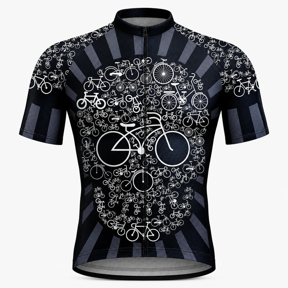 Men’s Retro Bicycle Skull Cycling Jersey
