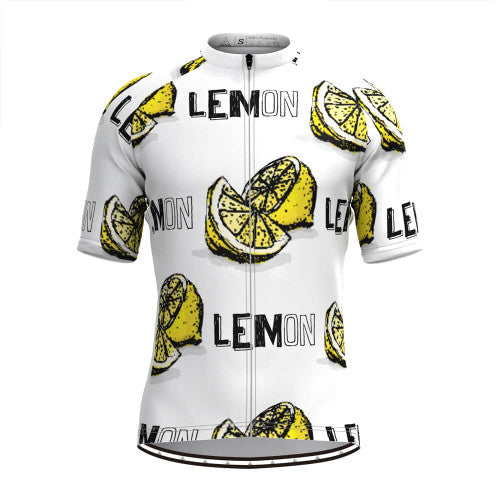 Men’s Lemon Print Cycling Jersey