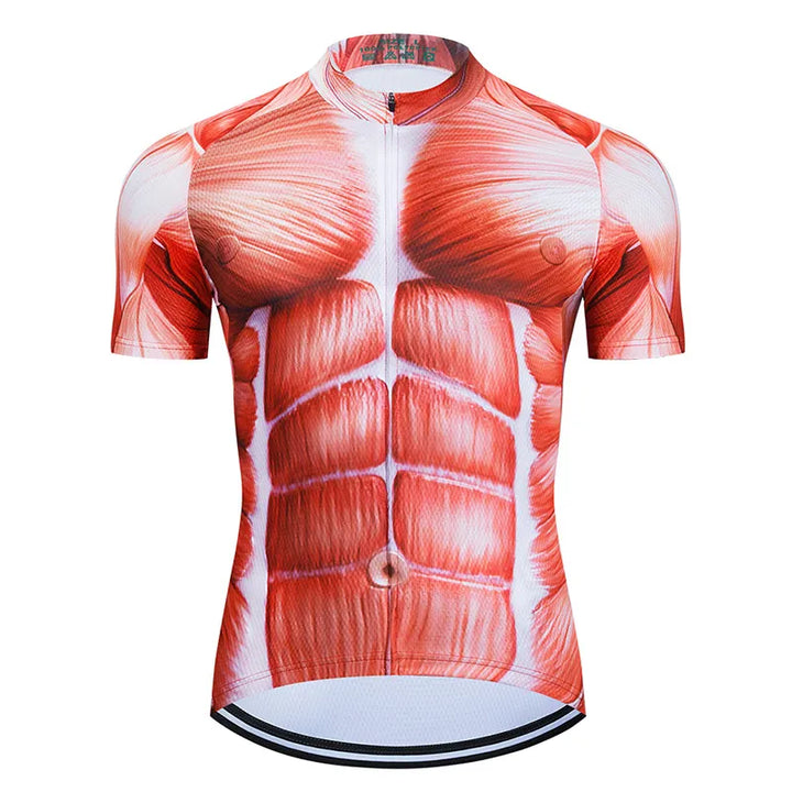 Men’s Grey Muscle Anatomy Cycling Jersey