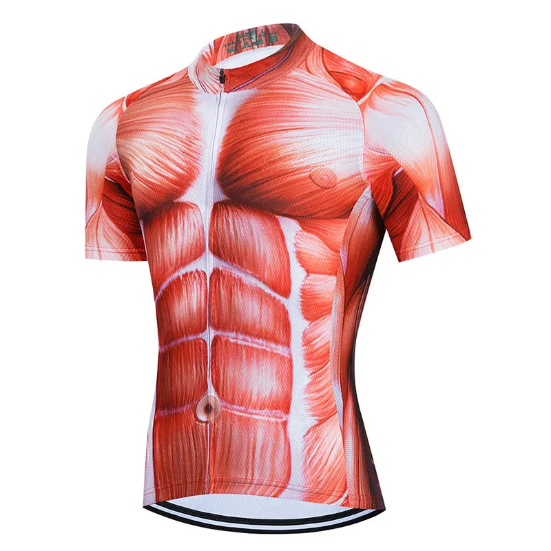 Men’s Grey Muscle Anatomy Cycling Jersey