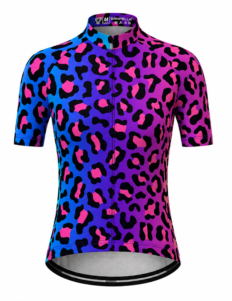 Neon Rainbow Leopard Women’s Cycling Jersey