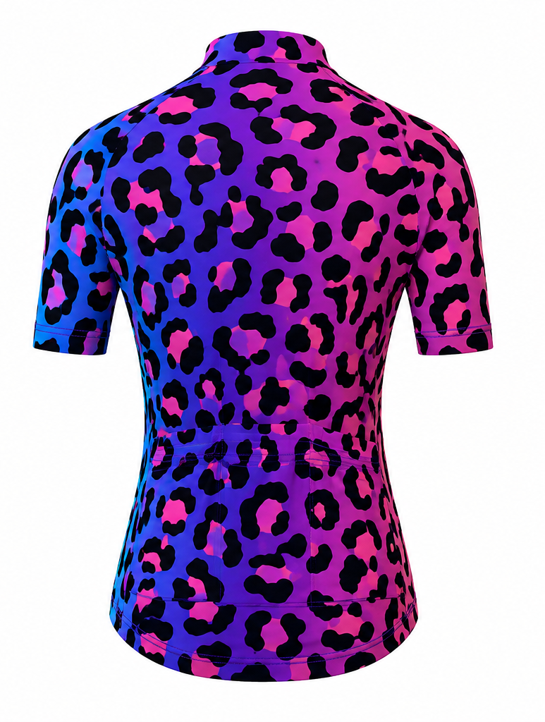 Neon Rainbow Leopard Women’s Cycling Jersey