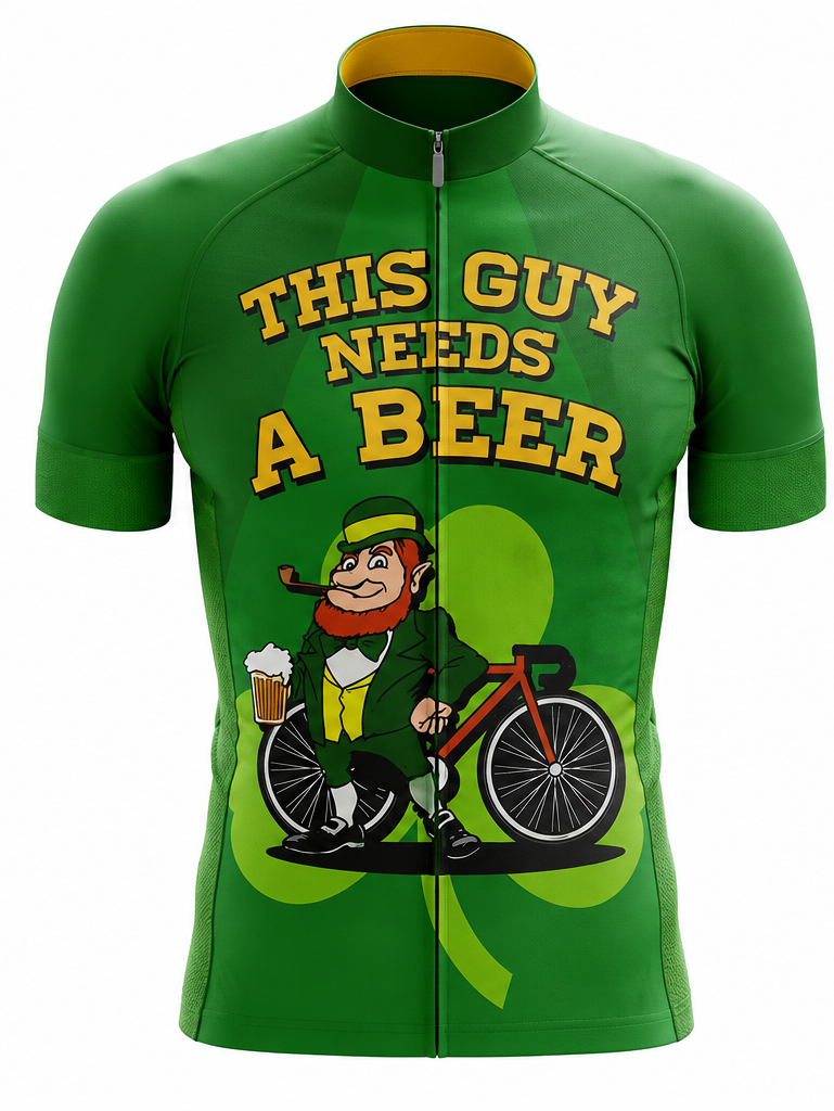 This Guy Needs a Beer Cycling Jersey