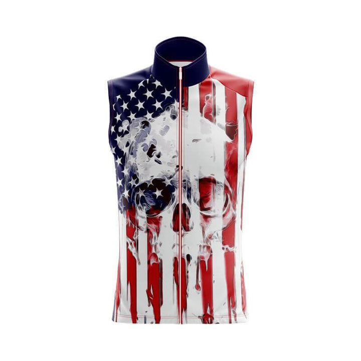 USA Flag Skull Cycling Jersey