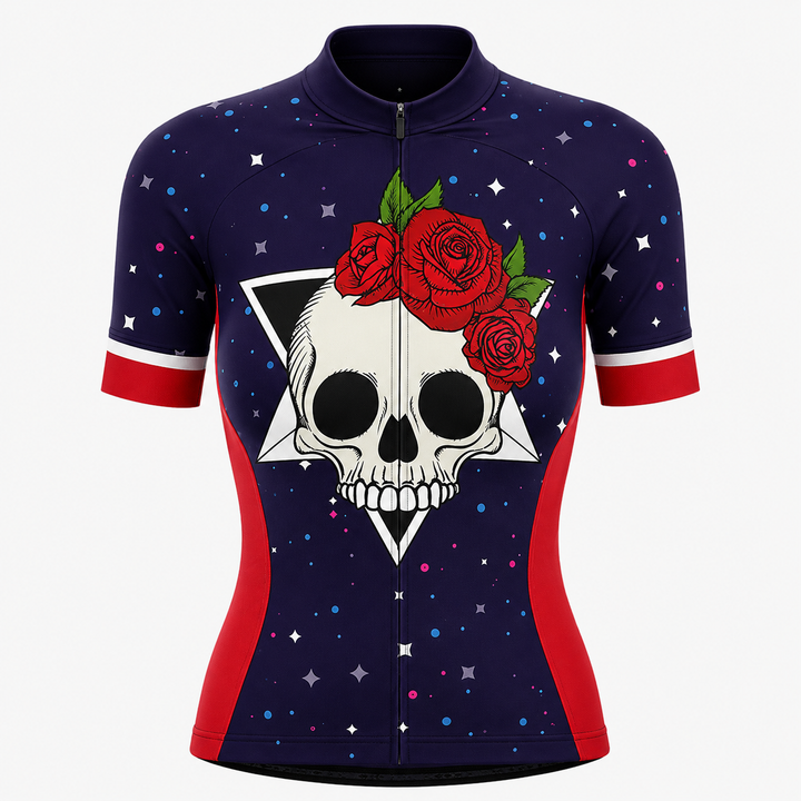 Women’s Skull Rose Cycling Jersey