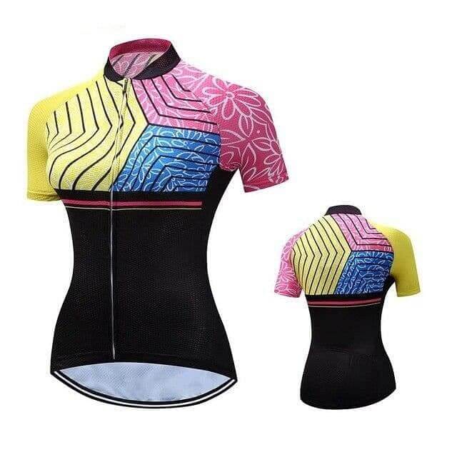 Women’s Flower Patterns Club-Fit Cycling Jersey