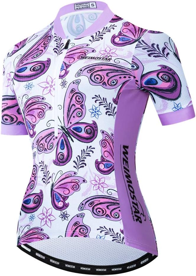 Women’s Purple Butterfly Cycling Jersey