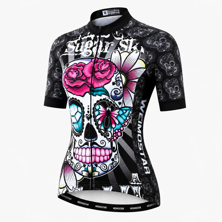 Women’s Butterfly Sugar Skull Cycling Jersey