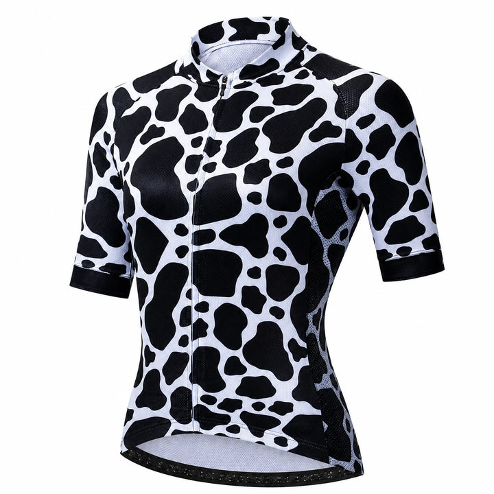 Women’s Cow Print Cycling Jersey