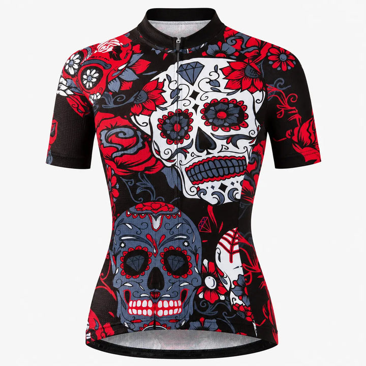 Women’s Floral Skull Cycling Jersey