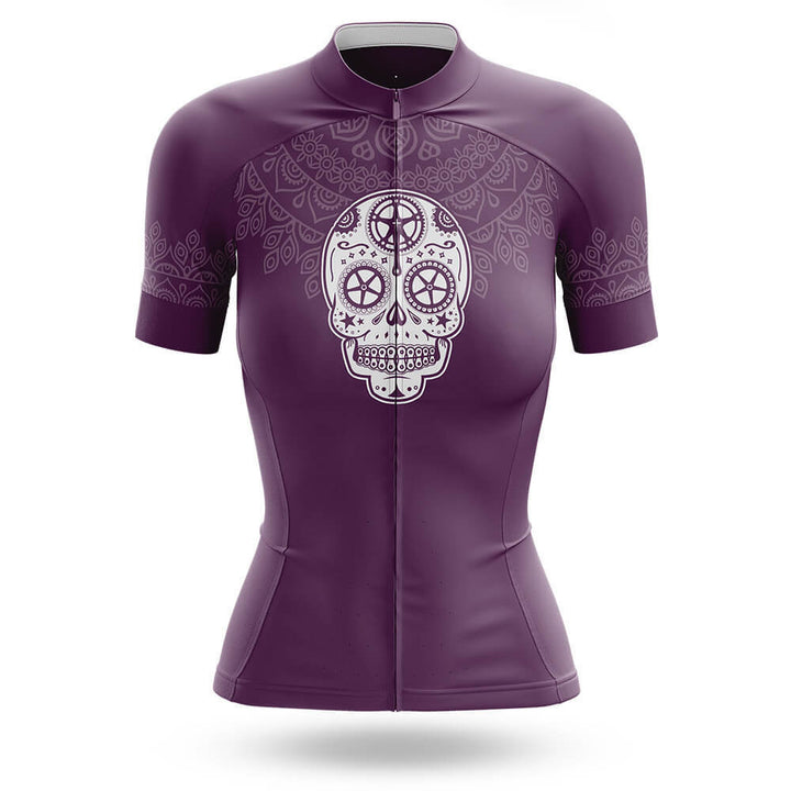 Women’s Purple Sugar Skull Cycling Jersey