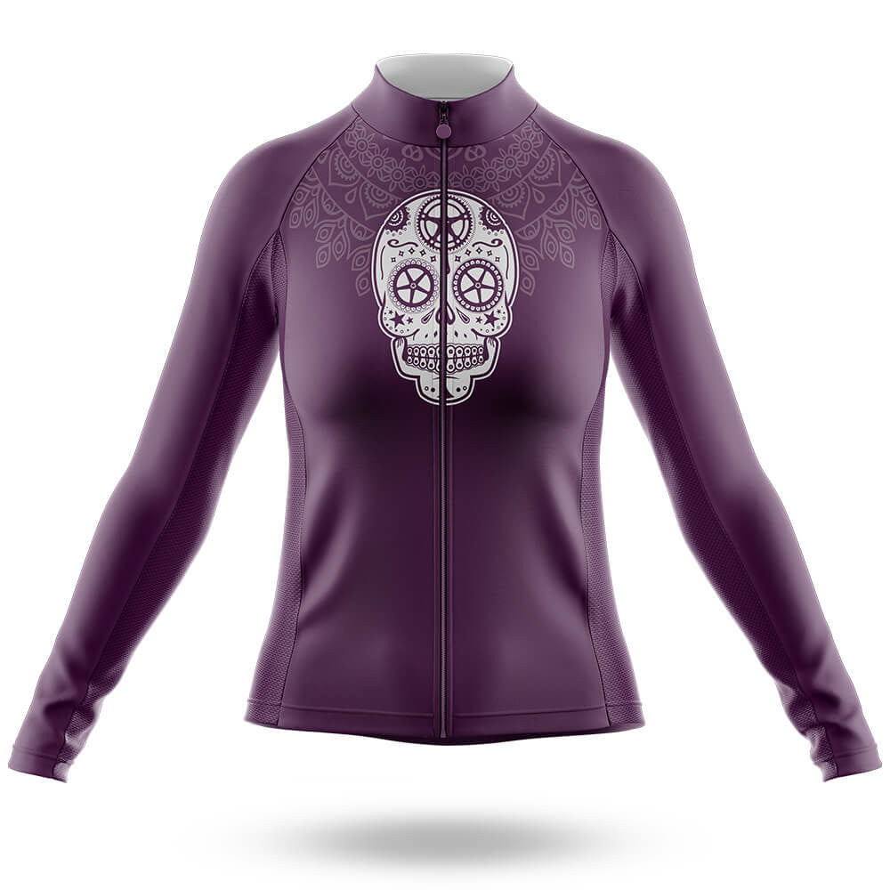 Women’s Purple Sugar Skull Cycling Jersey