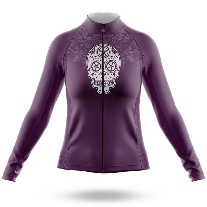 Women’s Purple Sugar Skull Cycling Jersey