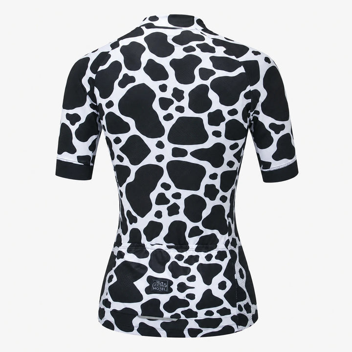 Women’s Cow Print Cycling Jersey