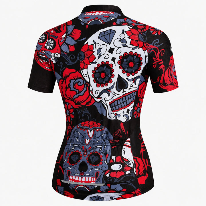 Women’s Floral Skull Cycling Jersey