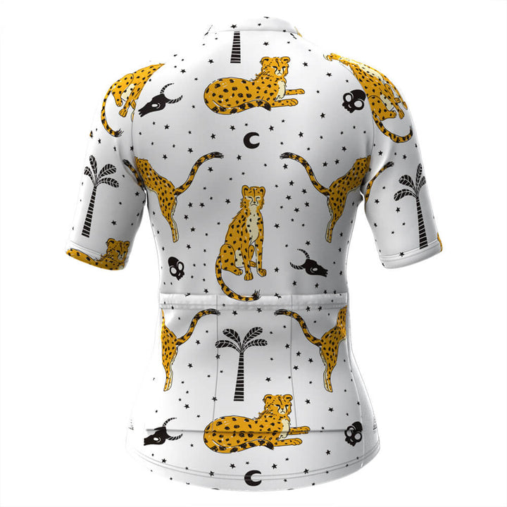 Women’s Leopard & Coconut Tree Cycling Jersey