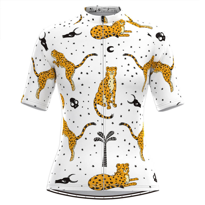Women’s Leopard & Coconut Tree Cycling Jersey