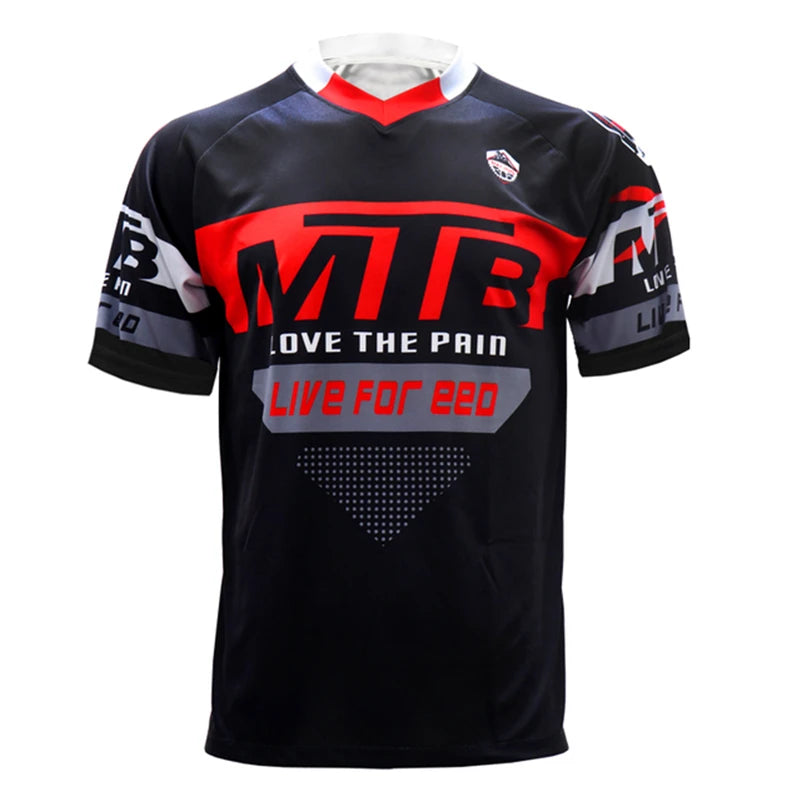 2022 Mens Short Sleeve Cycling Jersey MTB Downhill Shirt DH MX Uniform Mountain Bike Clothing Summer Motocross Wear T-Shirt