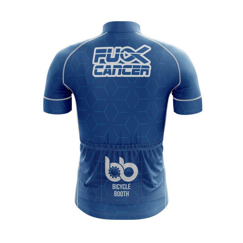 FU Cancer Blue Club-Fit Cycling Jersey