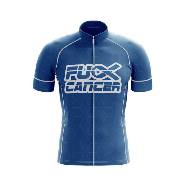 FU Cancer Blue Club-Fit Cycling Jersey