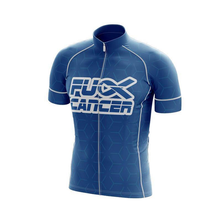 FU Cancer Blue Club-Fit Cycling Jersey