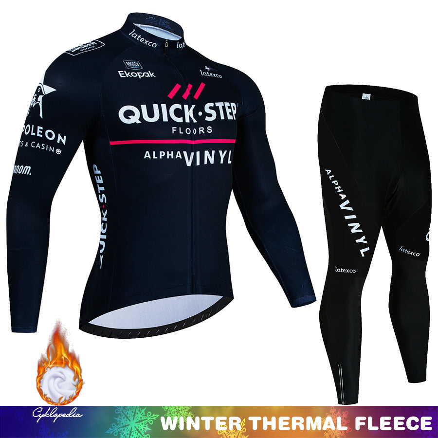 Quick Step Autumn Winter Cycling Jersey Set for Men & Women