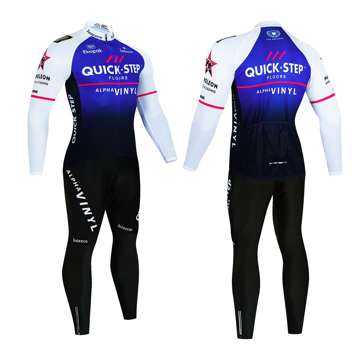Quick Step Autumn Winter Cycling Jersey Set for Men & Women