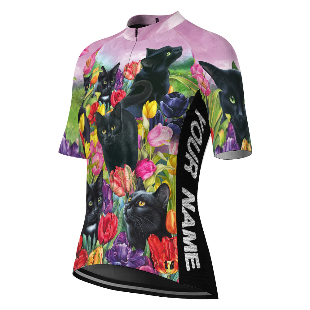 Colorful Cat Women’s Short-Sleeve Cycling Jersey