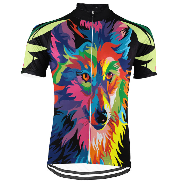 Custom Wolf Men’s Short-Sleeve Cycling Jersey