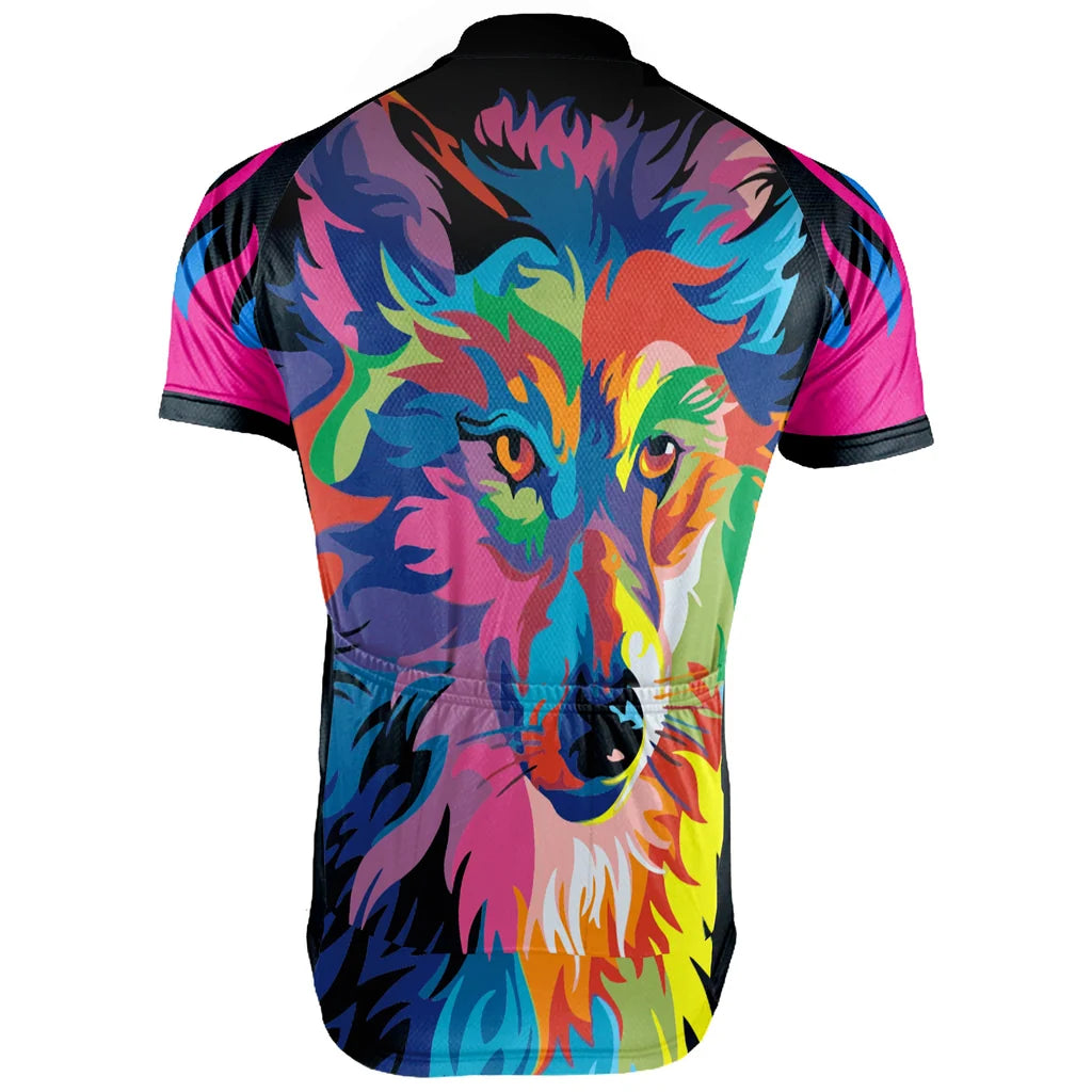 Custom Wolf Men’s Short-Sleeve Cycling Jersey