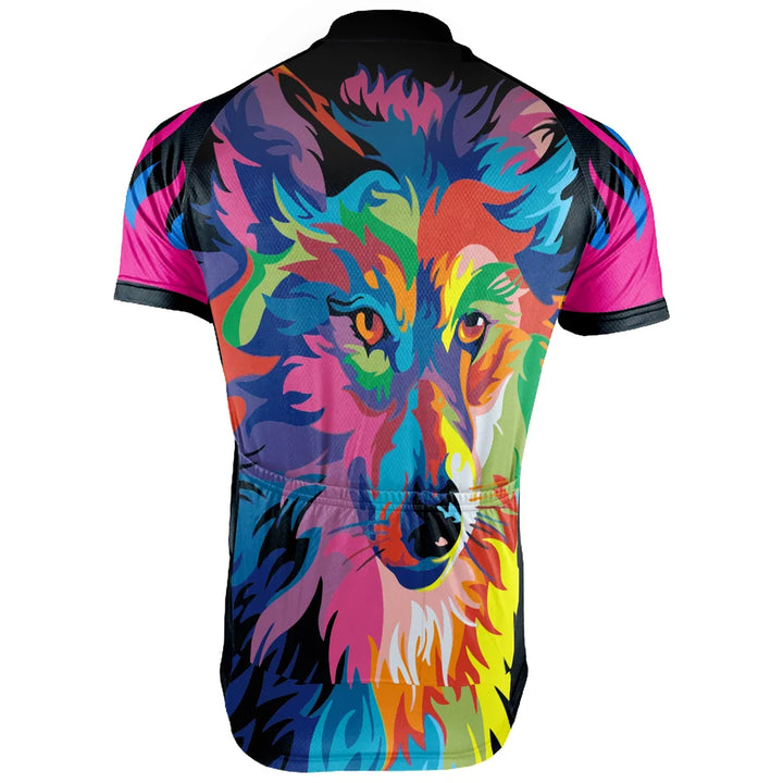 Custom Wolf Men’s Short-Sleeve Cycling Jersey