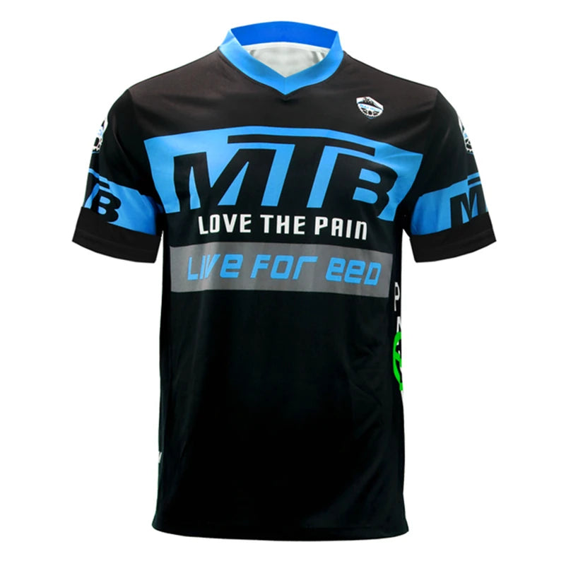 2022 Mens Short Sleeve Cycling Jersey MTB Downhill Shirt DH MX Uniform Mountain Bike Clothing Summer Motocross Wear T-Shirt