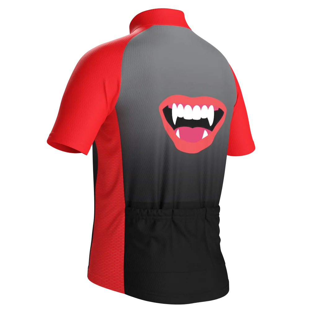 Kids Vampire Lips Short-Sleeve Cycling Jersey