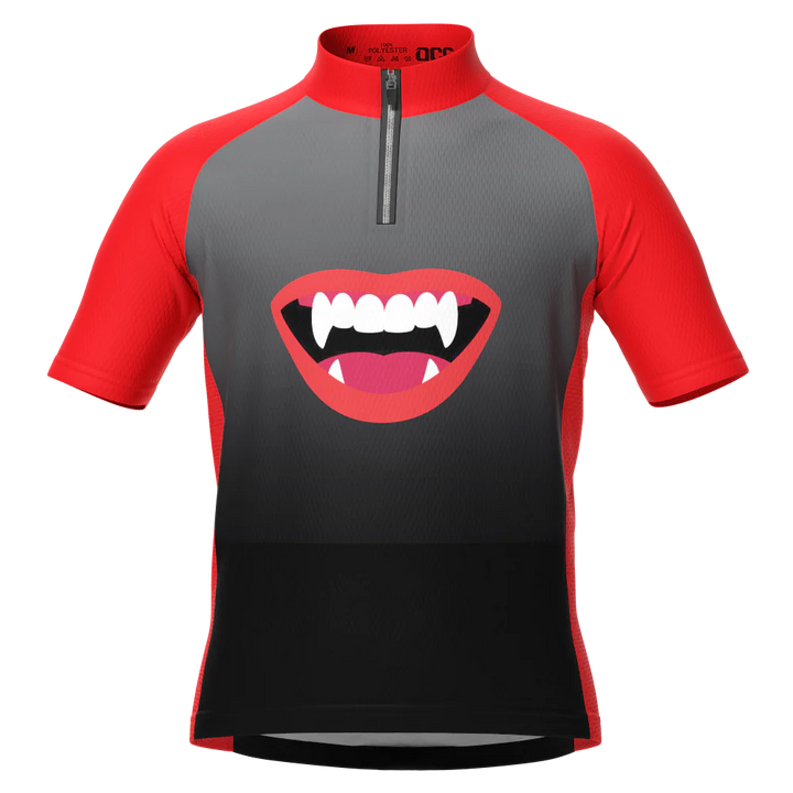 Kids Vampire Lips Short-Sleeve Cycling Jersey